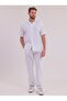 Men's White Linen Suit Oversize Shirt & Trousers 2-Piece Set Lace-Up Casual Summer Combination - 5