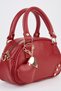 Women's Lal Red Heart Charm Detailed Adjustable Strap Zipper Closure Handbag and Shoulder Bag