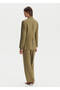 Khaki Linen Blazer Jacket - 5