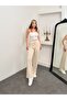 Women's Lace-Up High-Waisted Wide-Leg Pants Comfortable Fit - 4