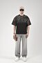 Oversize Logo Printed Crew Neck Basic T-Shirt - 2