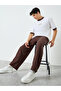 Men Brown Embroidered Detail Straight Fit Jeans