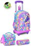 Kids Pink Yellow Lavender Camouflage Patterned 3-Piece Bag Set Set0134001