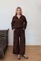 Women's Ruffle Detailed Elastic Waist Shirted Double Set Brown - Mw0000268 - 5