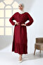 Women's Hijab Long Sleeve Belted Casual Stylish Dress