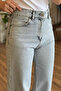 Light Blue High Waist Stoned Jean - 4