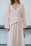 Women's Pink Striped Bohemian Style Blouse Lined Skirt Bottom Top Double Premium Quality Seasonal Summer Linen