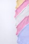 100% Organic Cotton 5-Piece Jacquard Undershirt Baby Bodysuit Set Ecru White Salmon Yellow Pink - 2