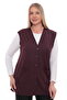 Women's Buttoned Pocketed V-Neck Casual Summer Combed Cotton Mother Vest