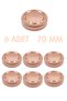 6 Pieces Deep Bronze Metal Ergo Baby Food Jam Peanut Butter Jar Lids – 70 mm (Compatible with 255 Cc-350 Cc-545 Cc Jars)