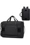 9749 3-in-1 Convertible Laptop Backpack, 18L Water-Resistant Business Messenger Bag for Men, Briefcase, Black