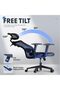 Ergonomic Office Chair with 2D Adjustable Headrest, Lumbar Support, Breathable Mesh Back, Memory Foam Seat, 3-Level Tilt Lock and Height Adjustment, Heavy-Duty Base with Smooth Wheels- Black - 6