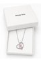 Butterfly Detailed Heart Women's Necklace Stainless Steel Pink Color Gift - 4