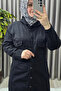 Women's Clothing Plus Size Hooded Buttoned Full Length Denim Dress - 8
