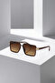 Uv400 Protection Gradient Men's Sunglasses Matte Brown Gold Color Plg-2135C2