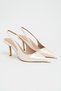 Parla Sedef Patent Leather Belt Detail Pointed Toe Women's Heeled Shoes - 4