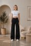 Women's High Waist Full Lycra Cargo Pocket Wide Leg Jeans
