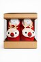 Brandon Baby Deer Motif Booties Newborn Red - 2