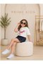 Girls' Festival-Style Love Jeans Shorts and Skirt Set for Ages 4-12 - 3