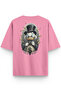 Women's / Men's Semi Oversize T-Shirt Duck Back Printed Pink T-Shirt 1380