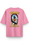 Women's / Men's Semi Oversize T-Shirt Duck Back Printed Pink T-Shirt 1393