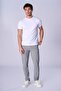 Men's Elastic Waist Flat-Leg Lycra Jogger Pants with Side Pockets - 3