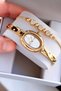 Oval Case Gold Color Women's Wristwatch Steel Band Japanese Movement Gift Special Boxed Hmby2068C1 - 2