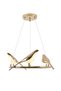 Modern Lighting, Chandelier, Light, Dove shape, Suitable for bedroom and living room, Adjustable height, Gold, 40x16x12