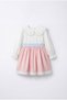 Girl's Cotton Pink Scalloped Vintage Dress