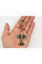 Metal Keychain with Airplane Figure, Gray Vintage Design, Gift for Men and Women - 2