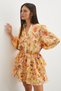 Bolon Sleeveless High Collar Layered Chiffon Dress - 3