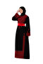 Hijab Dress Palestine Embroidered Modern Black Kaftan Traditional Elegance Gold - 7