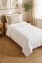 100% Cotton Waffle Pike Bedspread 140X180 cm with Piping Detail