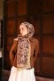 Allure Brush Pattern Shawl - Camel-Mink - 3