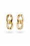 Brass Gold Color Chain Model Women's Earrings