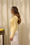 Hanoi Thread Detail Yellow Knitwear Crop - 4