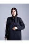معطف أسود على شكل عباءة - 4