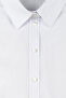Women's Pure 50/1 Compact Cotton Lycra Shirt - Smooth Texture Minimalist Classic Cut - White W205-K03 - 6