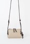 Women's Nazen Mink Knitted Design Faux Leather Small Size Zipper Closure Handbag and Shoulder Bag - 3