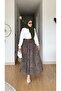 Shawl Patterned Chiffon Skirt