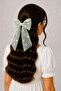 Daisy Patterned Bow Clip Hairpin – Floral Fabric Hairpin – Casual & Stylish Hair Accessory