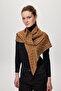 Brooch Detailed Belted Coat Black 13966 - 4
