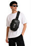 Conch Cross Chest Bag Waist Bag Cross Shoulder Bag Water Resistant Black Men's Shoulder Bag - 2