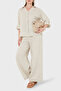 Striped Relaxed Fit Long Sleeve Linen Shirt Shirt 6684Rn - 4