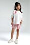 Girl's Floral Print Shorts Set 2-8 Years White - 2