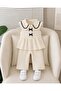 Baby Collar Bowknot Blouse Pants Set for Girls - 6