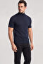 Men's Slim Fit Turtleneck Long Sleeve Navy Blue Sweater