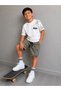 King Printed Boy's Oversized Set with Cracked Pattern Shorts - 2