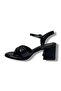 405-26 Skin Leather Cross Strap Thick Heel Anatomical Women's Sandals (7cm) - 3