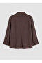 Vizyon New Season Brown Double-Breasted Collared Women's Blazer Jacket - 6